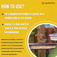 Egardenkart High-Protein Dried Mealworms - All Natural Treats for Birds, Chickens, Turtles, Fish, Hamsters, & Hedgehogs