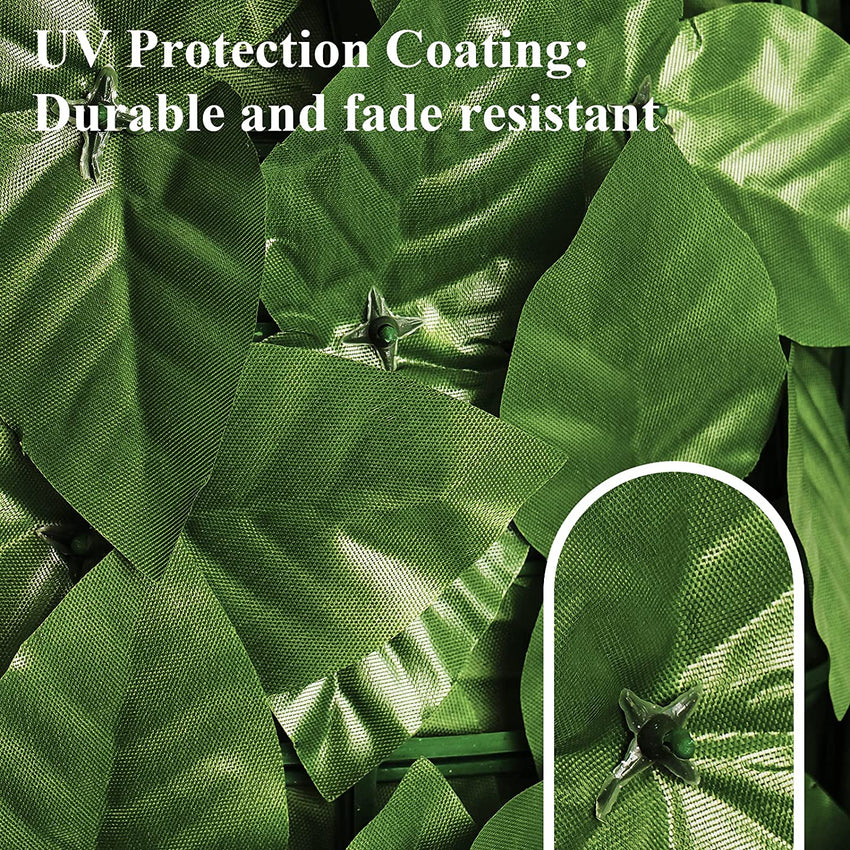 Egardenkart® Artificial Faux Hedge Privacy Fence Wall Screen, Leaf and Vine Decoration for Outdoor Garden Home Decor