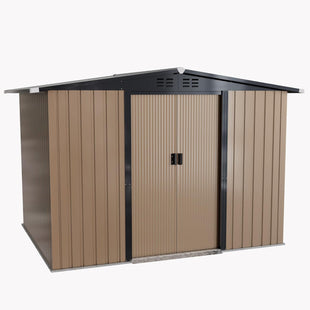 Egardenkart, Outdoor Storage Shed Metal - Extralarge 8.5x6.8 Ft | Garden Shed with Sliding Double Door | Outdoor Storage Cabinet for Garden Storage | Outdoor Shed Storage (With Installation)