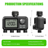 Egardenkart, Water Timer for Garden - Multifunctional, Garden Irrigation Timer for Automatic Irrigation System | Automatic Watering Timer with Intelligent Technology | Garden Water Timer 4 Outlet