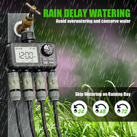Egardenkart, Water Timer for Garden - Multifunctional, Garden Irrigation Timer for Automatic Irrigation System | Automatic Watering Timer with Intelligent Technology | Garden Water Timer 4 Outlet