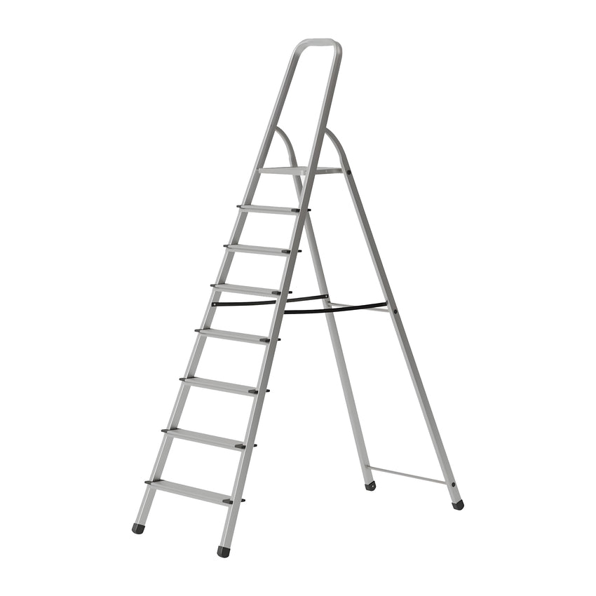 Egardenkart Aluminum Ladder with Anti-Slip Steps and Safety Handrail