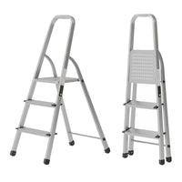 Ahla+® Aluminium Step Ladder for Home - Anti-Slip Foldable Ladder for Home, Kitchen, Garden, Office | Lightweight, Portable Folding Ladder with Grip