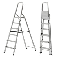 Egardenkart Aluminum Ladder with Anti-Slip Steps and Safety Handrail