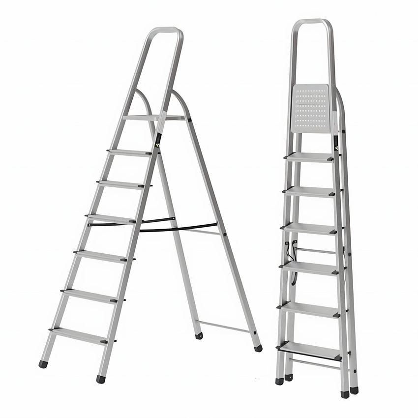 Egardenkart Aluminum Ladder with Anti-Slip Steps and Safety Handrail