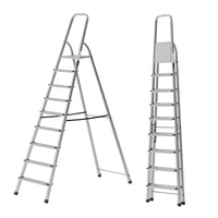 Ahla+® Aluminium Step Ladder for Home - Anti-Slip Foldable Ladder for Home, Kitchen, Garden, Office | Lightweight, Portable Folding Ladder with Grip