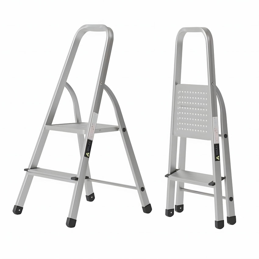 Ahla+® Aluminium Step Ladder for Home - Anti-Slip Foldable Ladder for Home, Kitchen, Garden, Office | Lightweight, Portable Folding Ladder with Grip