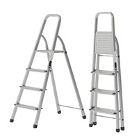 Ahla+® Aluminium Step Ladder for Home - Anti-Slip Foldable Ladder for Home, Kitchen, Garden, Office | Lightweight, Portable Folding Ladder with Grip