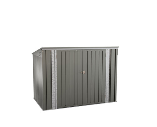 Egardenkart Metal Outdoor Storage Shed 5.8 × 3.3 FT | Lockable Doors With Installation | Light Grey