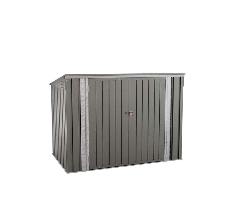 Egardenkart Outdoor Storage Shed Metal - Light Grey, 5.8 x 3.3 FT | Garden Shed with lockable Double Door | Outdoor Storage Cabinet for Garden Storage | Outdoor Shed Storage (With Installation)