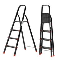 Ahla+® Aluminium Step Ladder for Home - Anti-Slip Foldable Ladder for Home, Kitchen, Garden, Office | Lightweight, Portable Folding Ladder with Grip