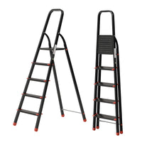 Ahla+® Aluminium Step Ladder for Home - Anti-Slip Foldable Ladder for Home, Kitchen, Garden, Office | Lightweight, Portable Folding Ladder with Grip