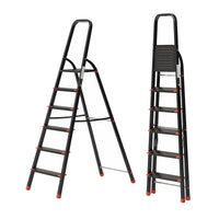 Ahla+® Aluminium Step Ladder for Home - Anti-Slip Foldable Ladder for Home, Kitchen, Garden, Office | Lightweight, Portable Folding Ladder with Grip
