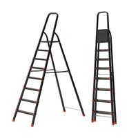 Ahla+® Aluminium Step Ladder for Home - Anti-Slip Foldable Ladder for Home, Kitchen, Garden, Office | Lightweight, Portable Folding Ladder with Grip