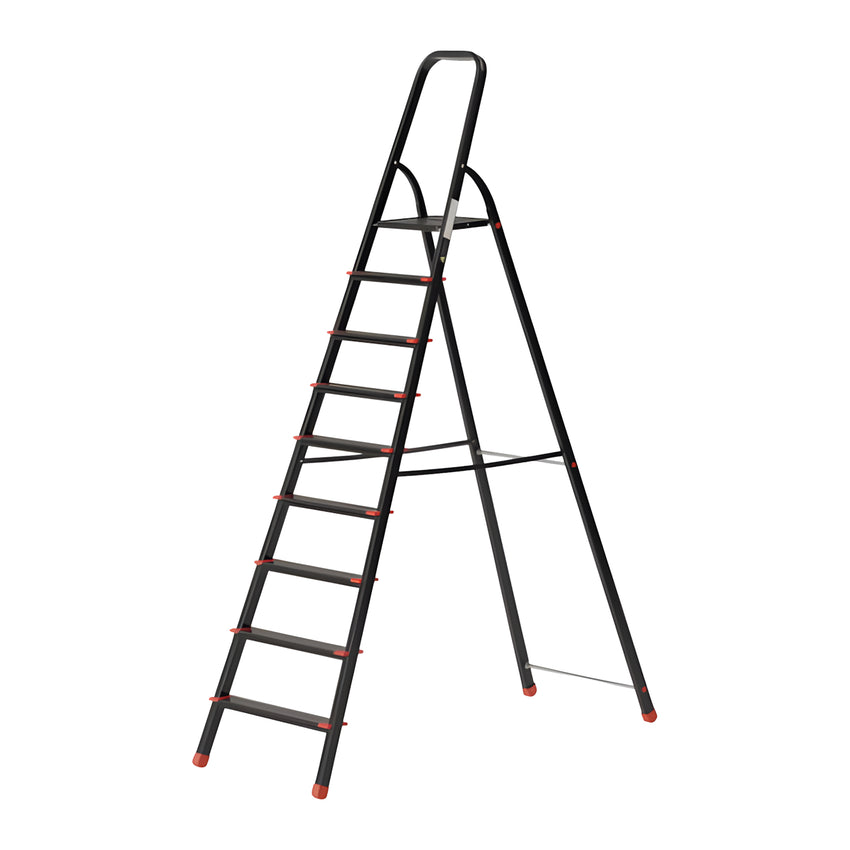 Ahla+® Aluminium Step Ladder for Home - Anti-Slip Foldable Ladder for Home, Kitchen, Garden, Office | Lightweight, Portable Folding Ladder with Grip