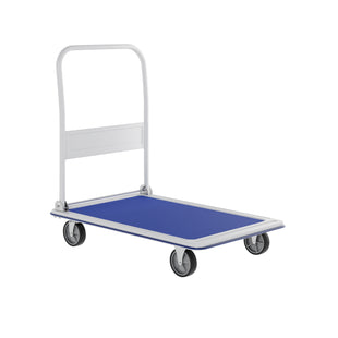 Egardenkart Platform Trolley Cart - Heavy Duty Trolley with Anti Slip Metal Platform | Trolly with Foldable Handle | 360° Swivel Wheels Trolly Cart for Loading and Moving