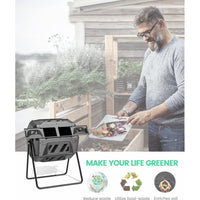 Compost Bin Dual Rotating Outdoor Composting Tumblers 160ltr